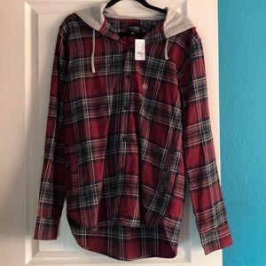 PacSun Hooded Flannel